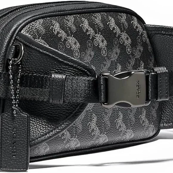 NEW COACH Hitch Belt Bag In Signature Canvas With Horse And Carriage Print $395